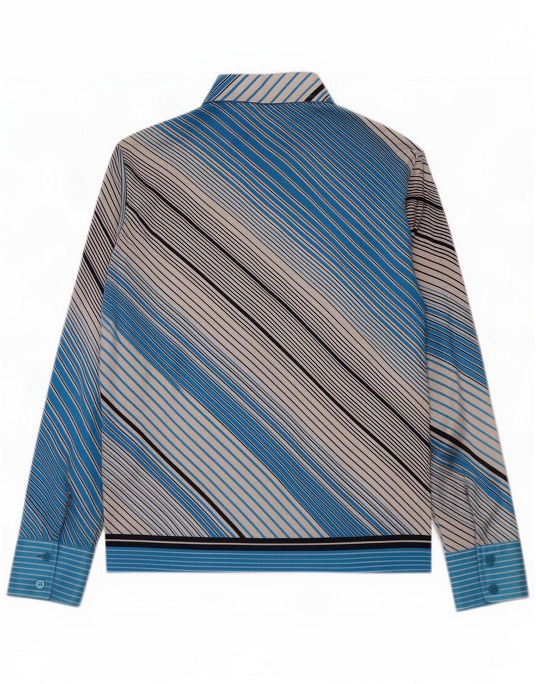 Vintage ženska košulja IT 46 Large Blue Striped Polyester