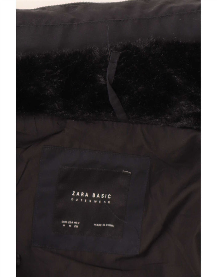 Zara ženska podstavljena jakna UK 12 Medium tamnoplavi poliester