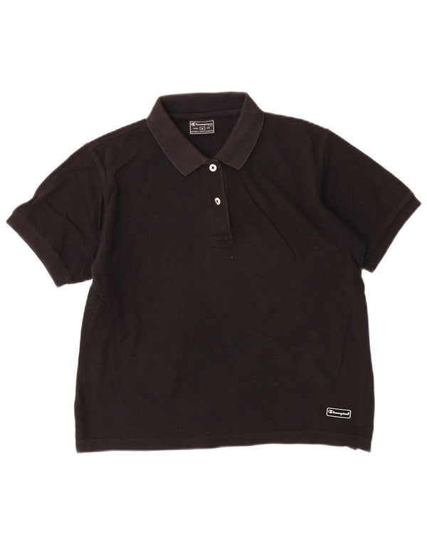 Champion ženska polo majica UK 12 srednje crni pamuk