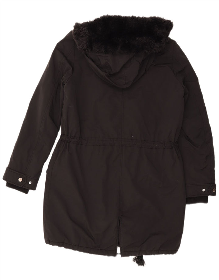 Tommy Hilfiger ženska velika parka jakna s kapuljačom UK 10 Mala crna