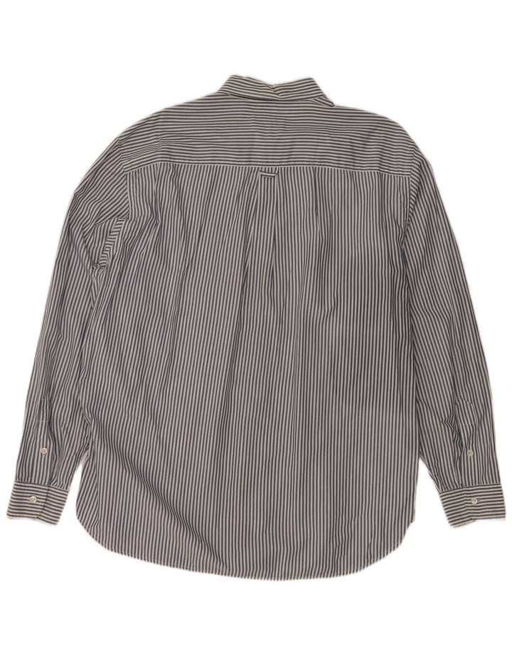 HENRY COTTONS Muška košulja, veličina 43 XL, pamuk s tamnoplavim prugama