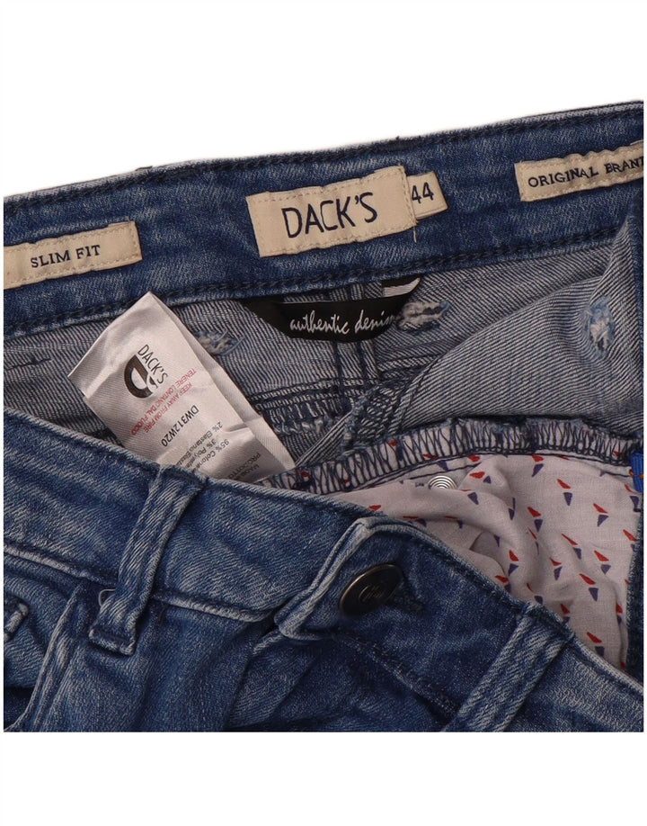 Dack's ženske uske traperice IT 44 srednje W30 L28 plavi pamuk