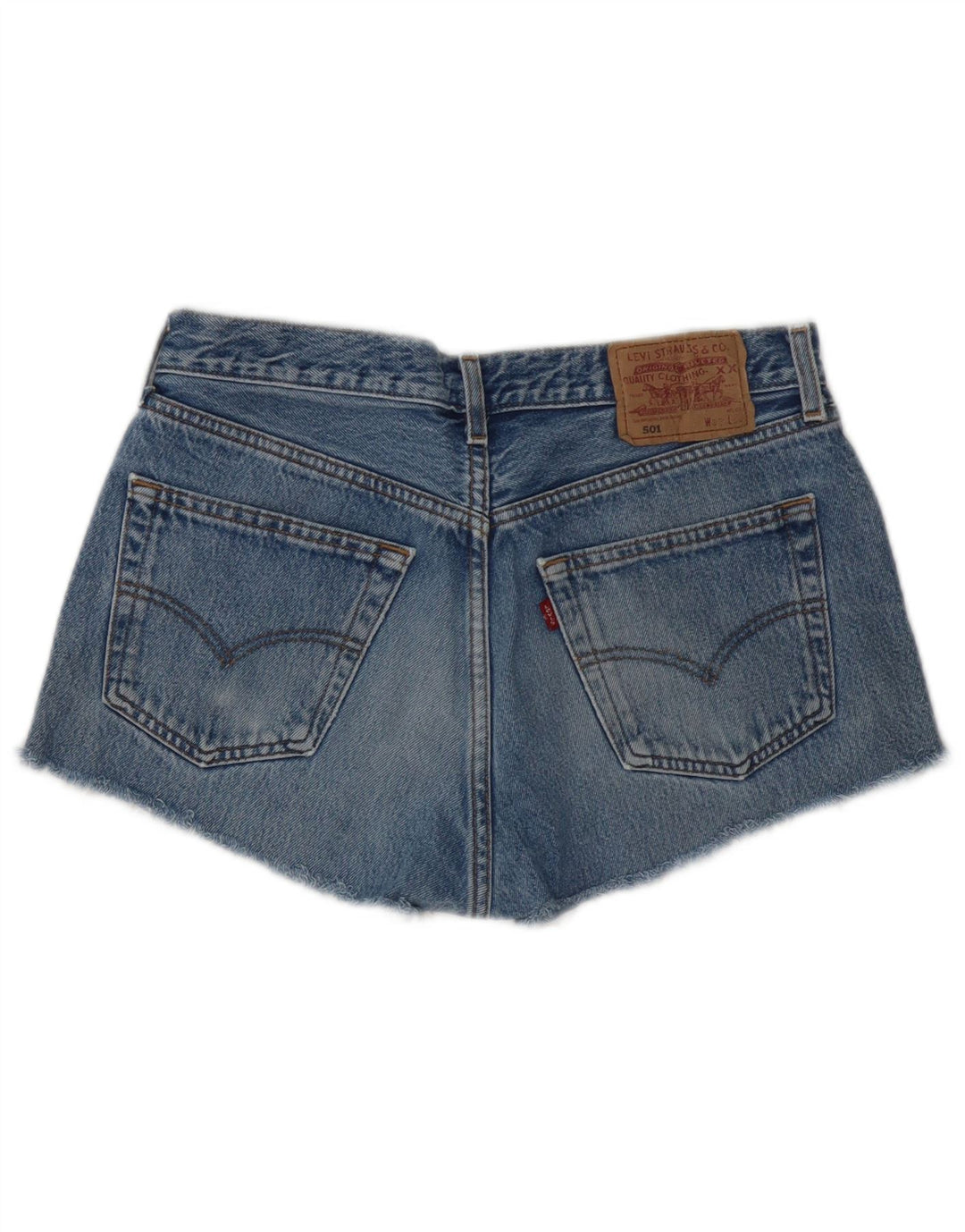 Levi's ženske 501 traper vruće hlačice W32 velike plave pamučne boje