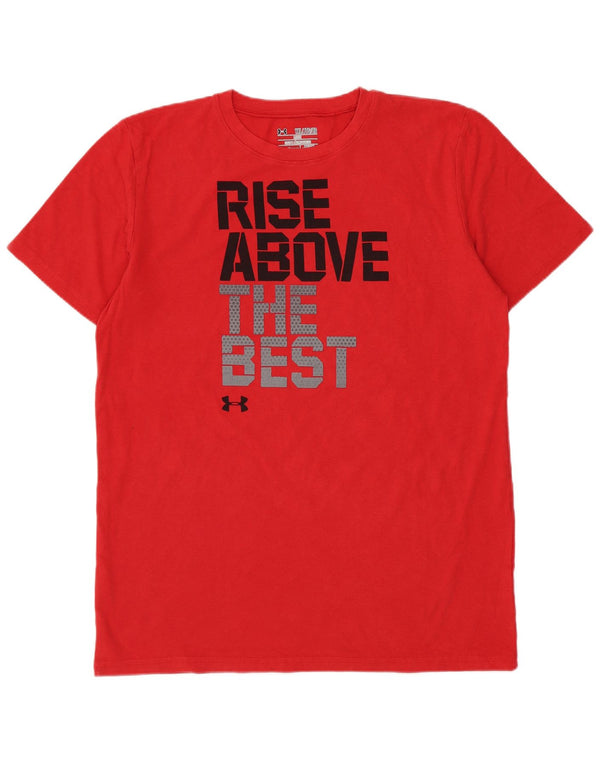 Under Armour Boys Heat Gear Graphic majica kratkih rukava 13-14 Years XL crvena