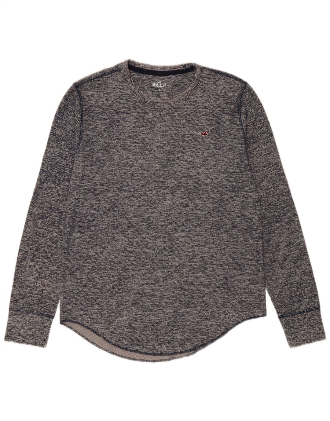 HOLLISTER Muška majica dugih rukava, srednje tamnoplavi flekasti pamuk