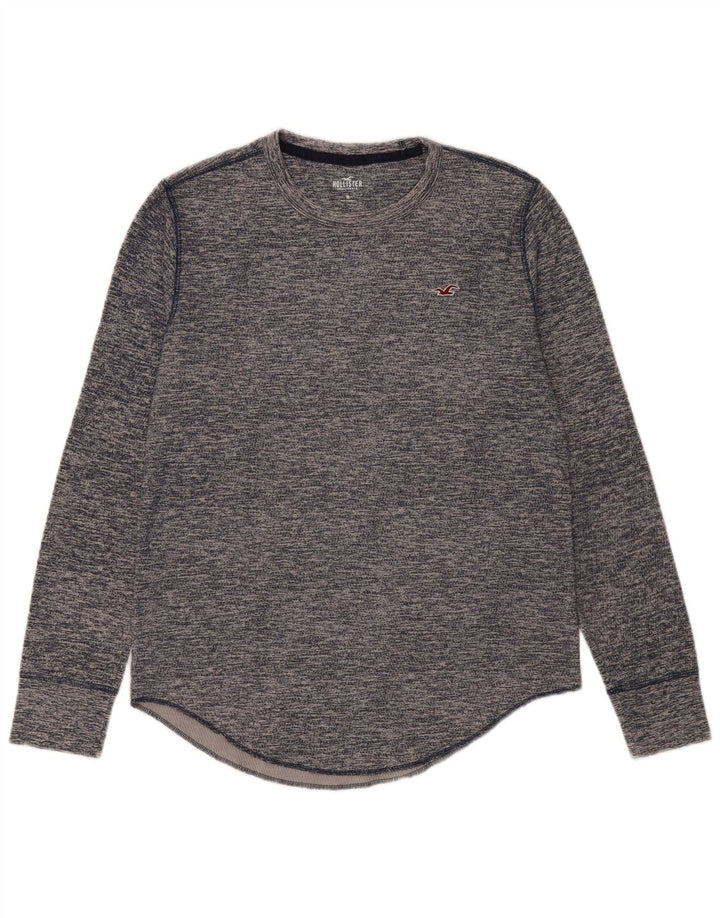 HOLLISTER Muška majica dugih rukava, srednje tamnoplavi flekasti pamuk