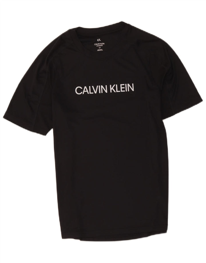 Calvin Klein muška majica kratkih rukava s grafičkim motivima, mali crni poliester