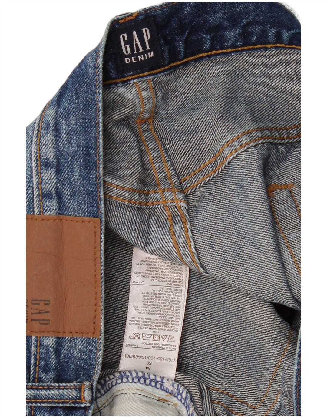 Gap muške kratke traper kratke hlače W34 veliki plavi pamuk