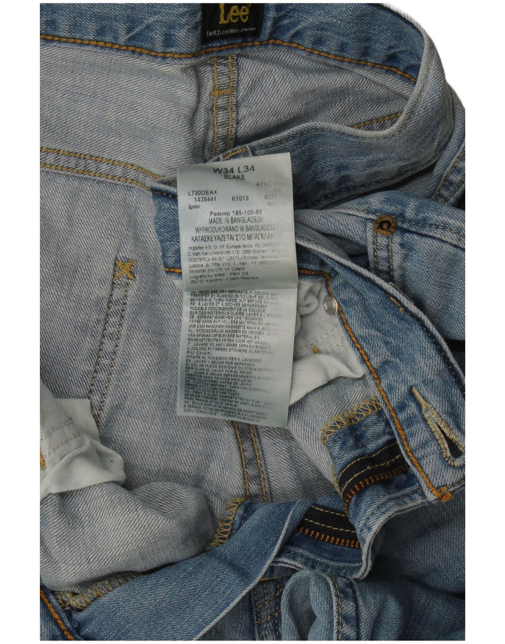 Lee Mens Blake Straight Jeans W34 L34 Plavi pamuk