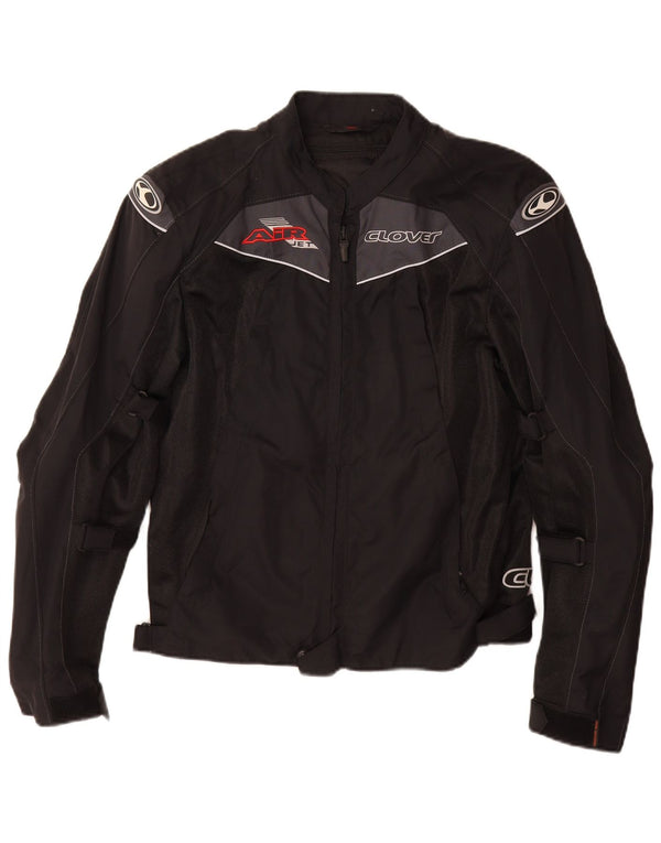 Ženska trkaća jakna Clover Graphic Racer Jacket UK 14 Srednje crna poliamidna boja