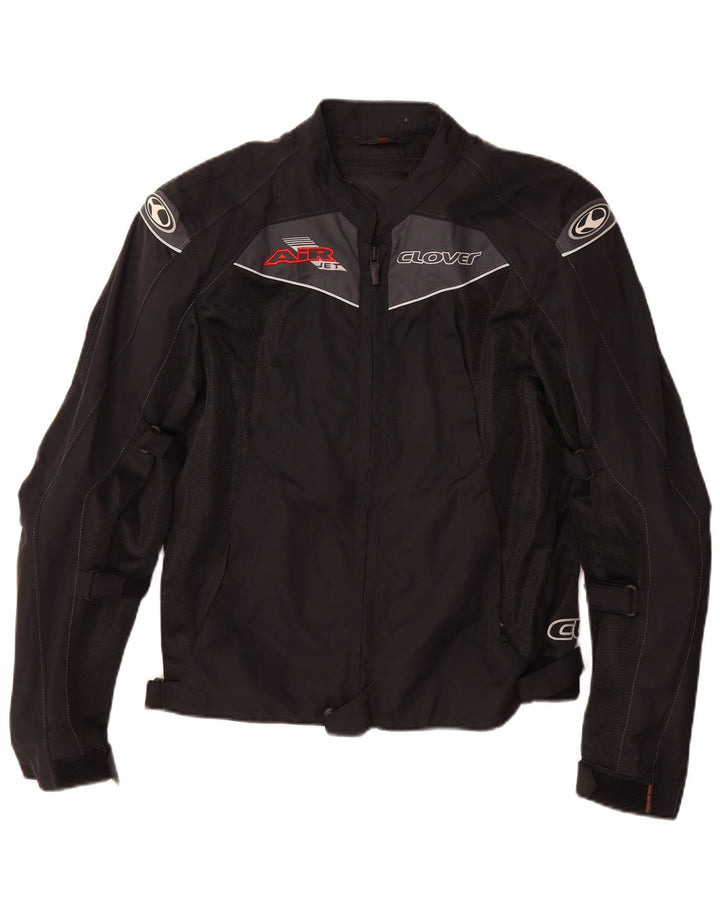 Ženska trkaća jakna Clover Graphic Racer Jacket UK 14 Srednje crna poliamidna boja