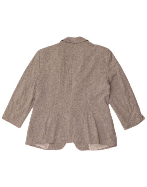 Zara ženski sako sa 1 gumbom 3/4 rukava UK 18 XL sivi flekasti pamuk