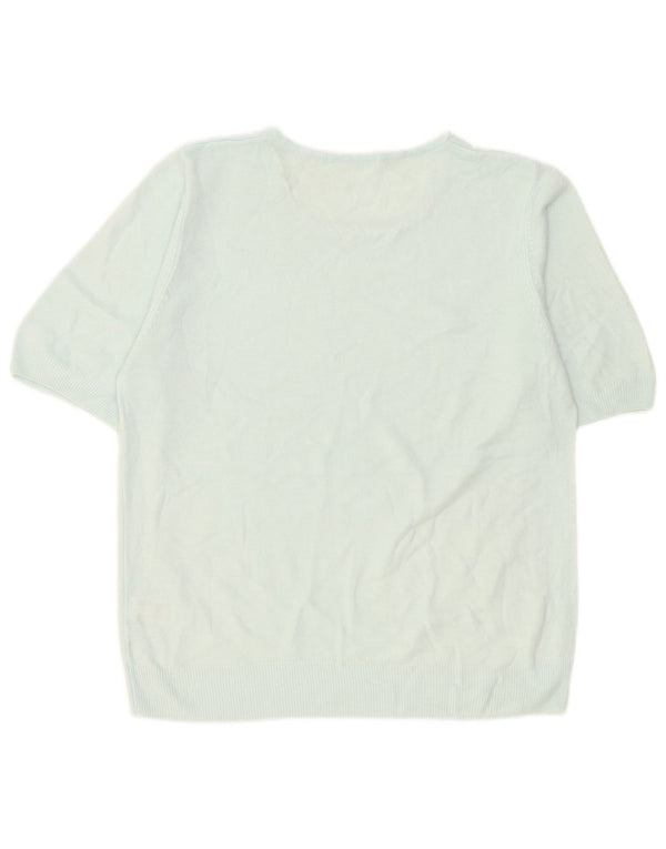 Marks & Spencer ženski džemper s veznim izrezom UK 16 Large Blue
