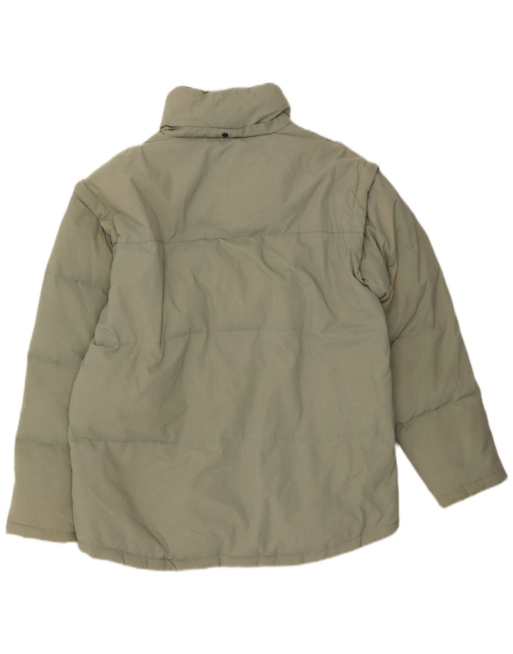 Fila Mens Padded Jacket UK 40 Large Khaki Polyamide