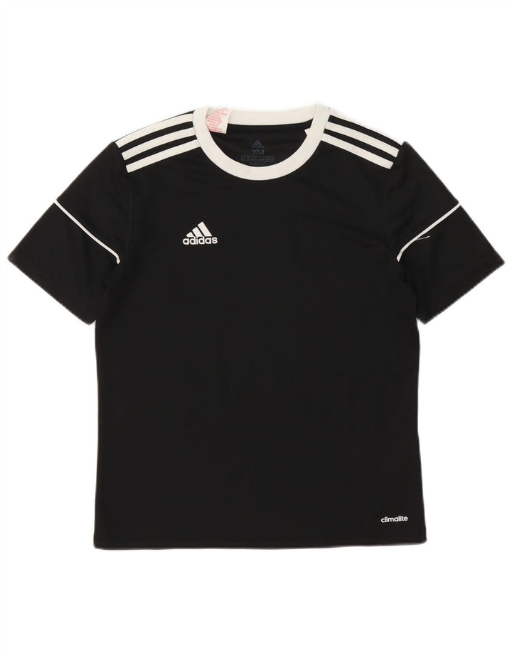 Adidas Boys Climalite T-Shirt Top 11-12 Years Medium Black Poliester