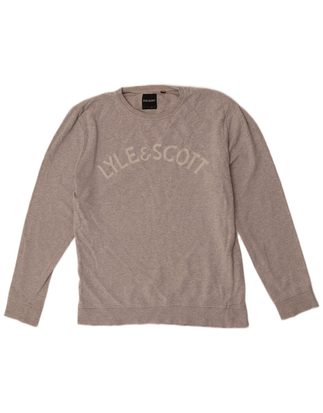 Lyle & Scott muška majica s grafičkim motivima XL, sivi flekasti pamuk