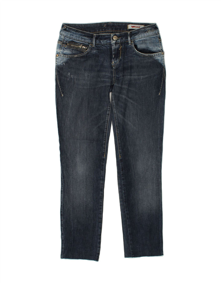 GAS Womens Slim Jeans W30 L29 Navy Blue Cotton | Vintage Gas | Thrift | Second-Hand Gas | Used Clothing | Messina Hembry 
