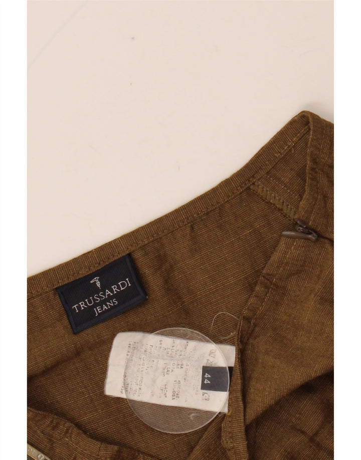 TRUSSARDI ženska suknja A-kroja IT 44 srednje W29 smeđa viskoza