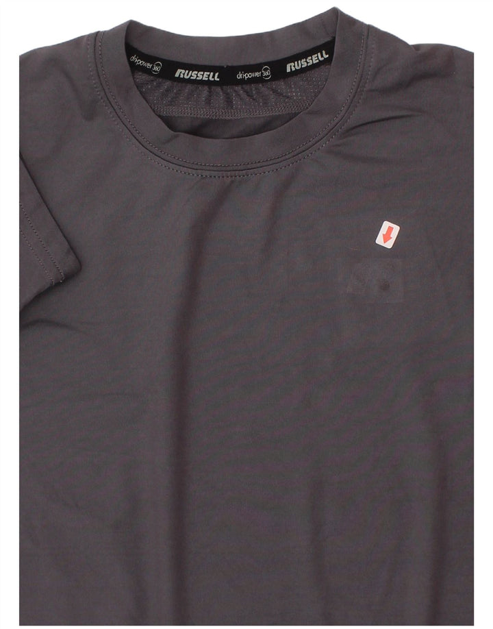 Russell Athletic Boys Dri-Power majica kratkih rukava 7-8 godina srednje sivi poliester