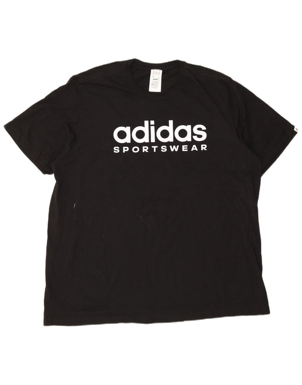 Adidas muška majica s grafičkim motivima 2XL crni pamuk
