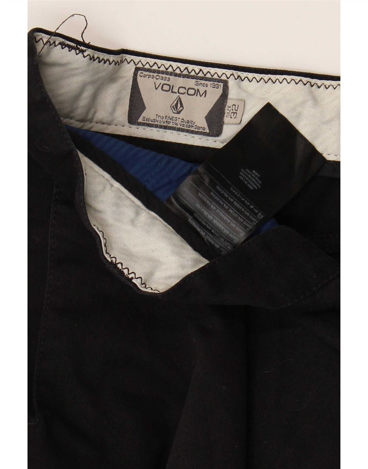 Volcom muške ravne chino hlače W32 L30 crni pamuk