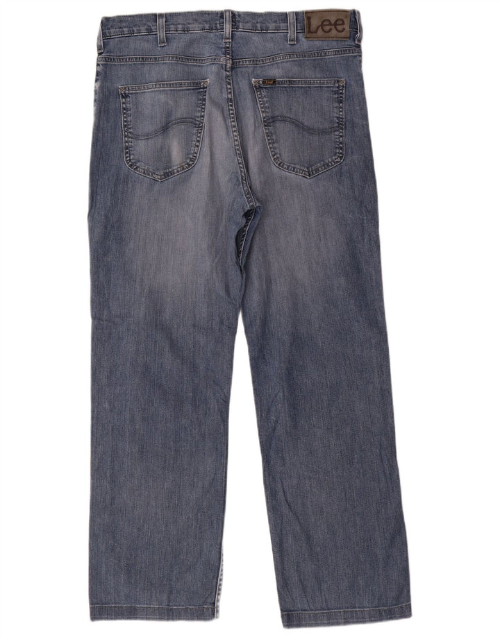LEE Mens Brooklyn Straight Jeans W36 L29 Plavi pamuk