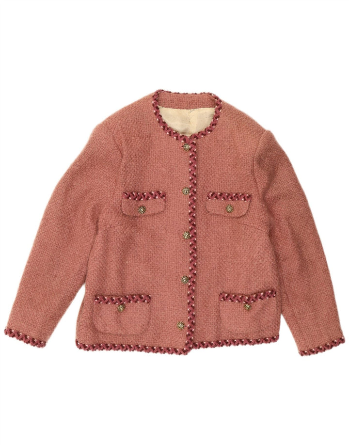 Vintage ženski sako s 5 gumba UK 14 srednje crvene boje