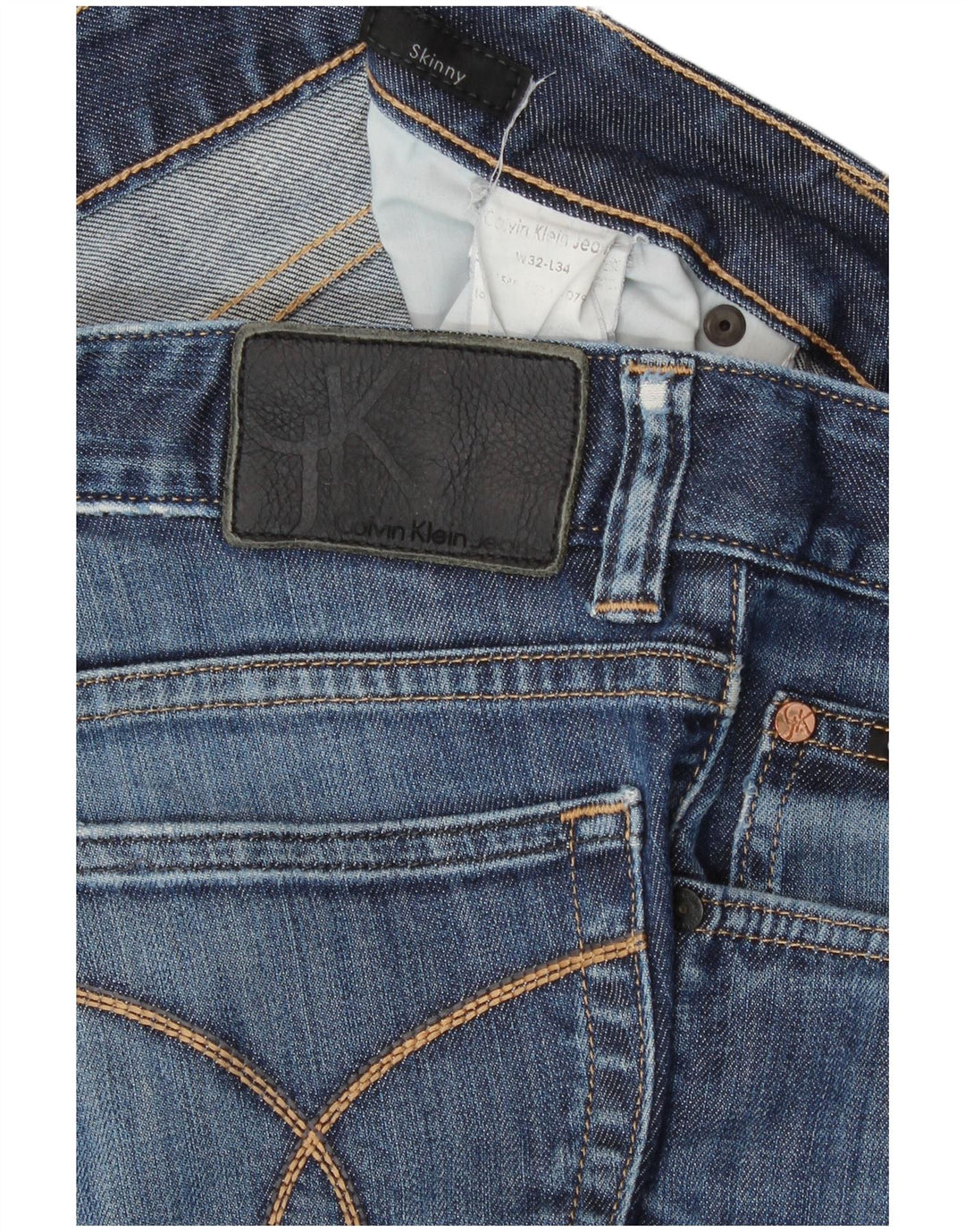 Calvin Klein Muške uske traperice W32 L30 Plave
