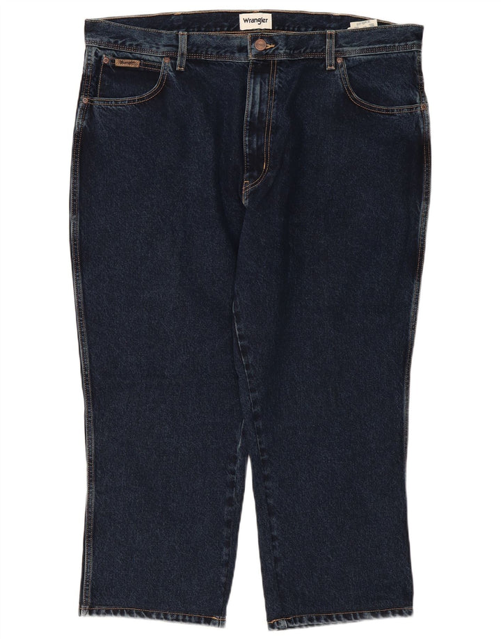 WRANGLER Muške Texas Capri ravne traperice W42 L24 tamnoplavi pamuk