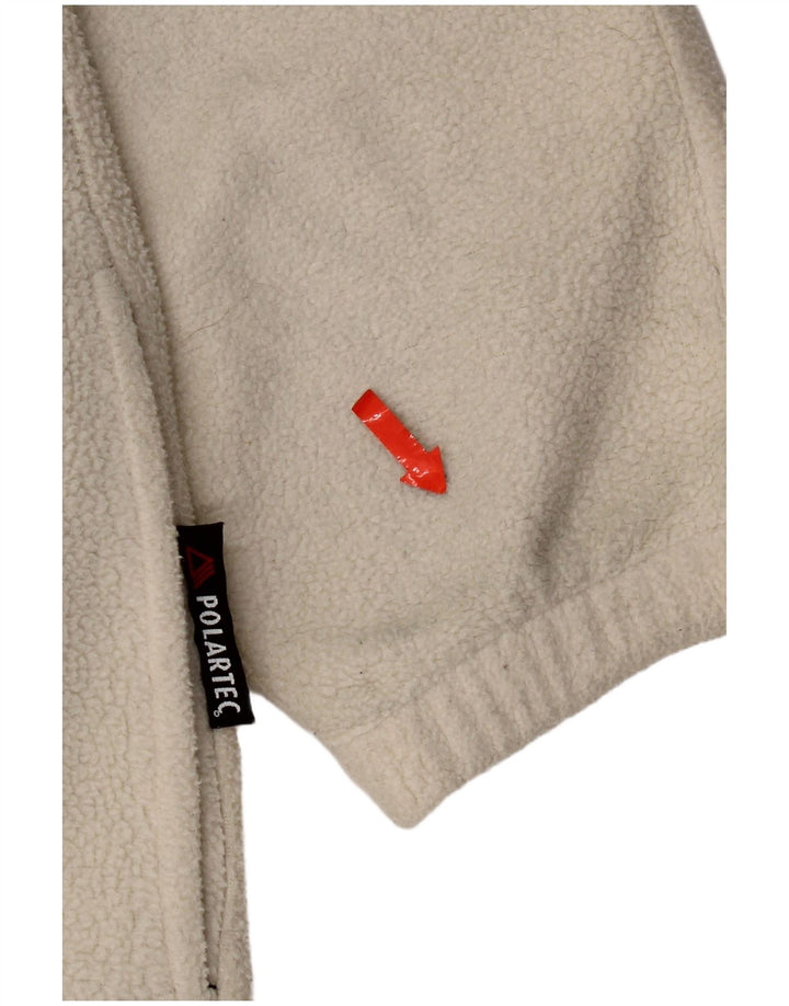 Aesse muški džemper od flisa s patentnim izrezom srednje bijele boje, svijetle boje