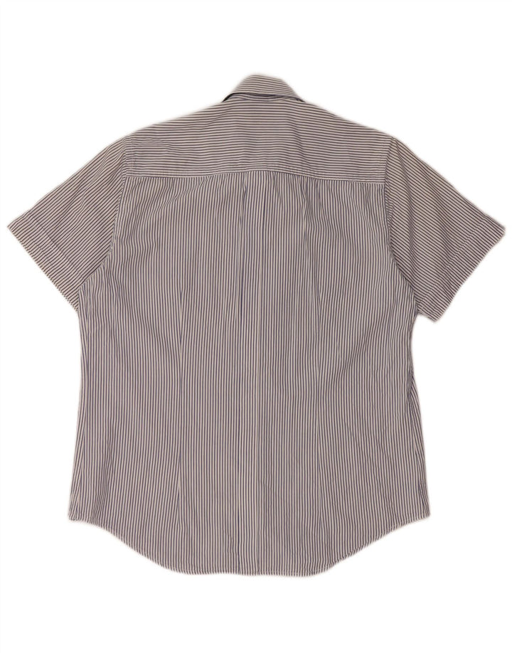 SERGIO TACCHINI Muška košulja kratkih rukava srednje tamnoplave pamučne pruge