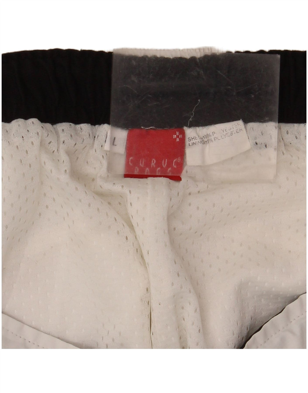 VINTAGE Muške sportske kratke hlače Veliki bijeli poliester