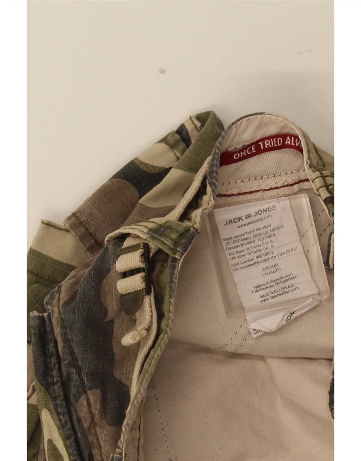 Jack & Jones muške kargo kratke hlače male W28 kaki kamuflažne boje