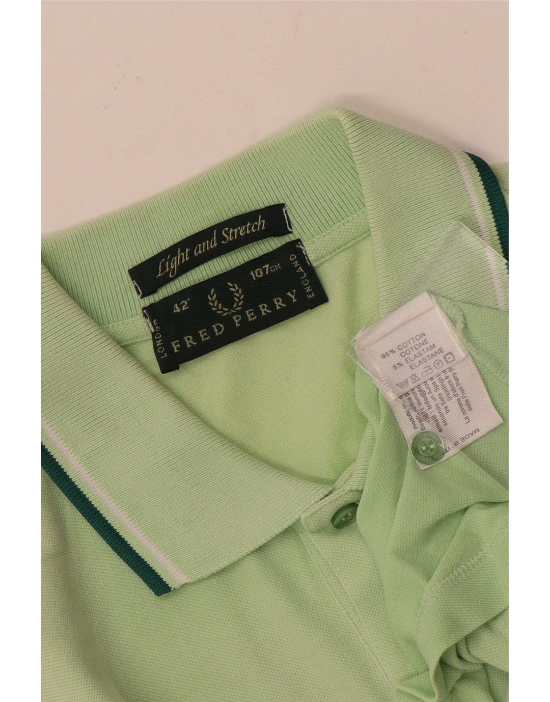 Fred Perry muška lagana i rastezljiva polo majica Srednje zeleni pamuk