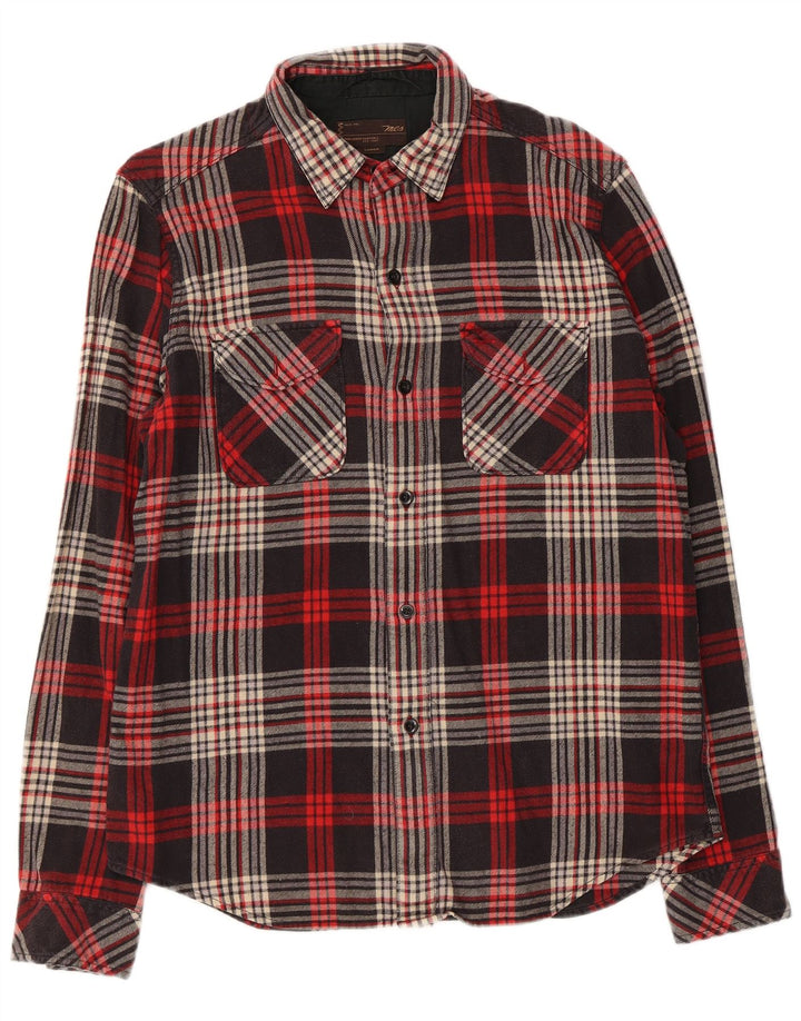 Marlboro Classics muška uska flanelska košulja s velikim crnim karirama