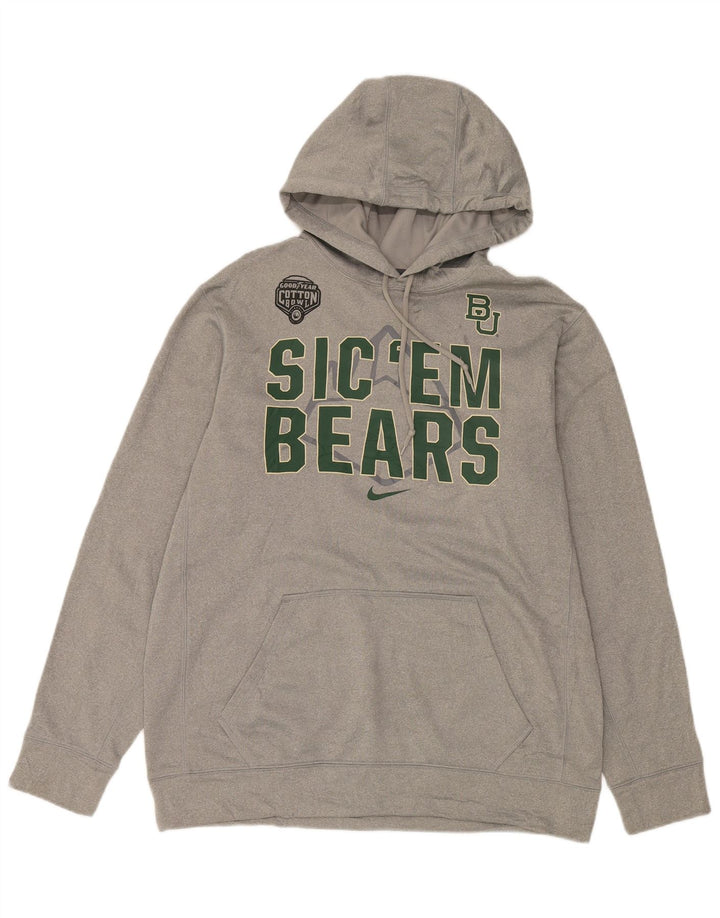 Nike muška majica s kapuljačom Baylor Bears, veliki sivi poliester