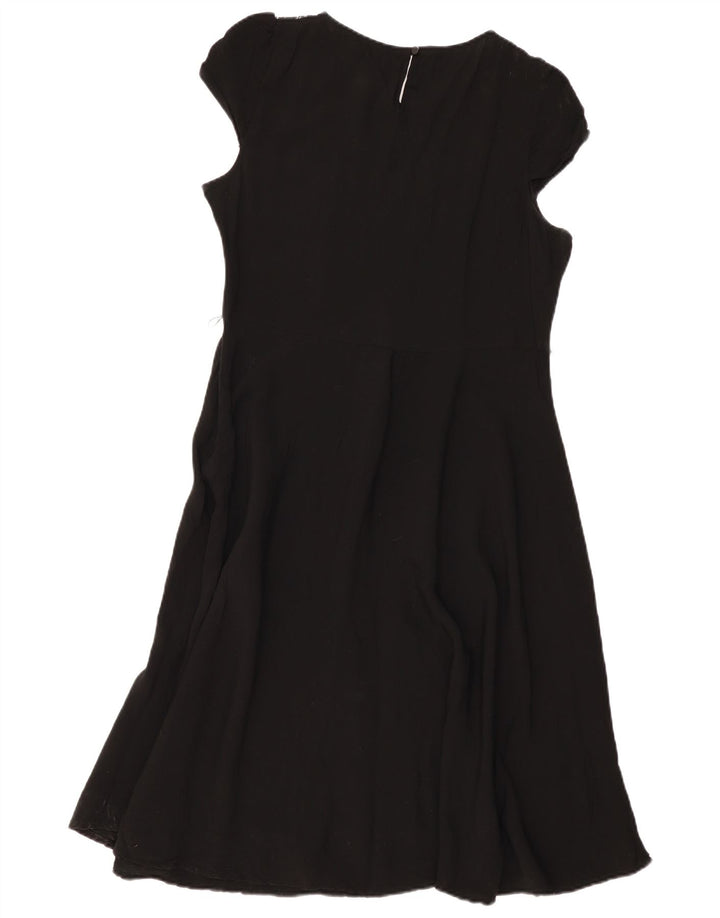 MONSOON ženska haljina A-kroja UK 18 XL crni pamuk