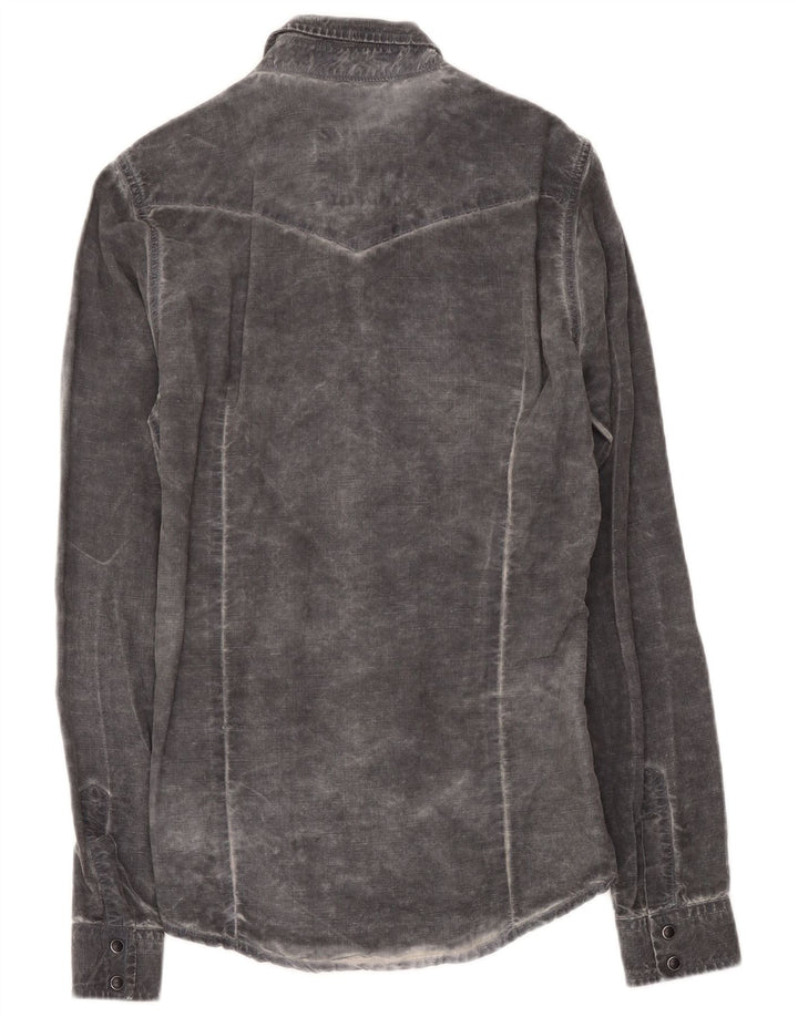 Roy Rogers muška košulja Acid Wash Large Grey Lyocell