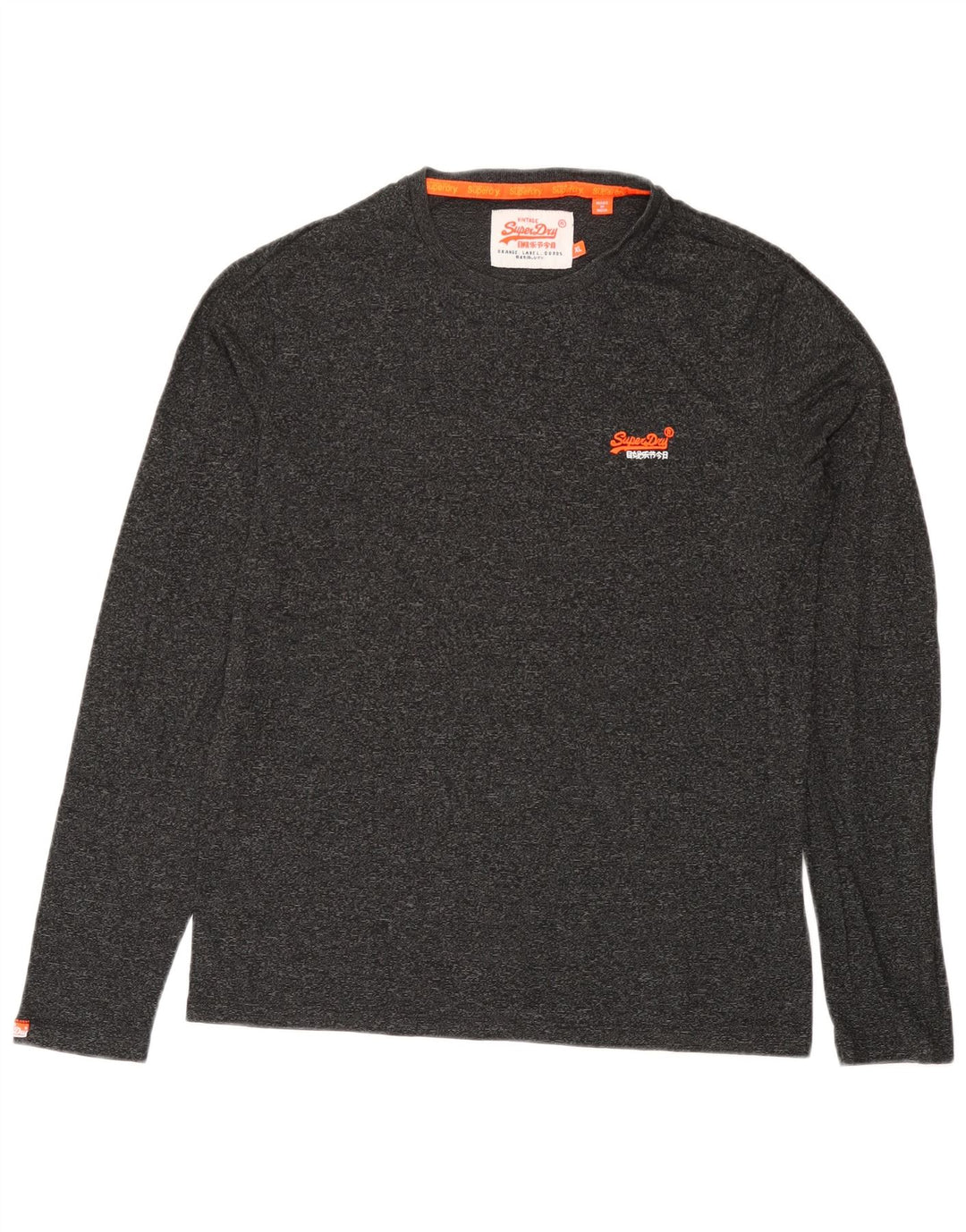 Superdry muška majica dugih rukava XL sivi flekasti pamuk