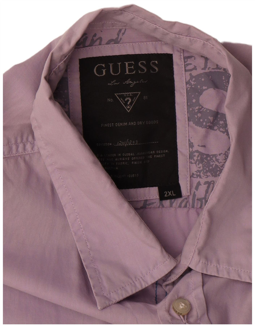 Guess muška košulja 2XL ljubičasti pamuk