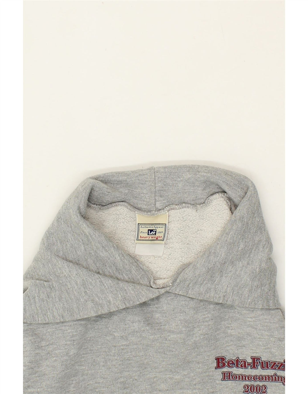 LEE Womens Graphic Hoodie Jumper UK 16 Large Grey Vintage Lee and Second-Hand Lee from Messina Hembry 