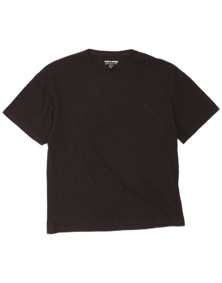 Velika crna muška majica s grafičkim motivima Jack & Jones