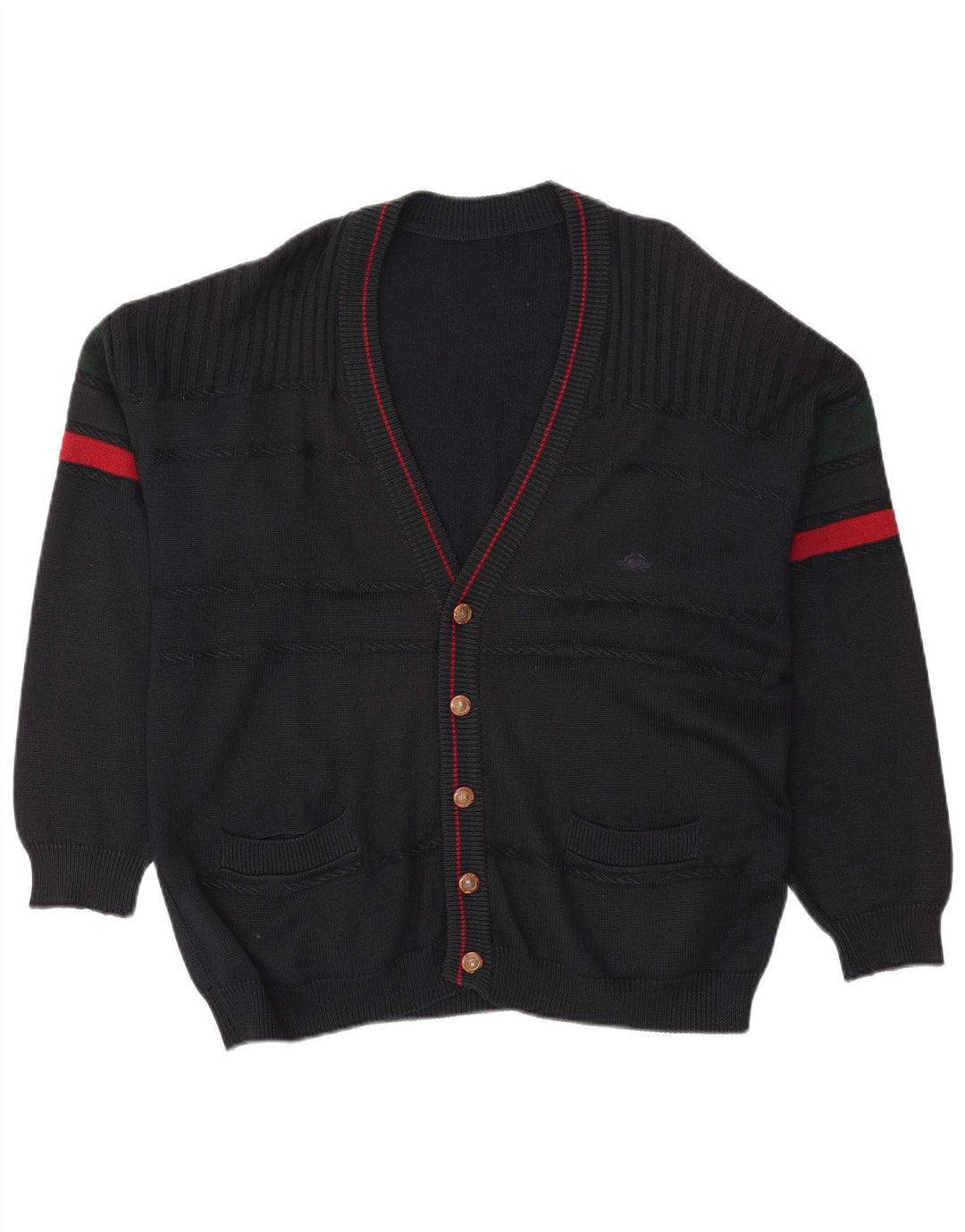 Vintage muški kardigan pulover XL crne boje