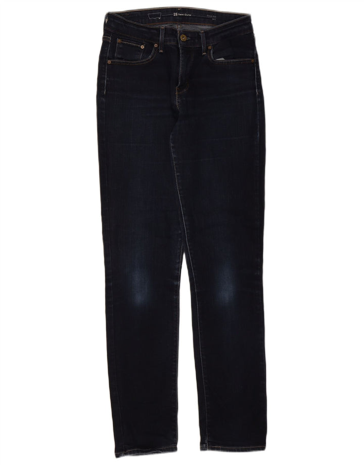 Levi's ženske uske traperice W28 L32 tamnoplavi pamuk