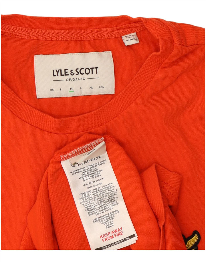 LYLE & SCOTT Womens T-Shirt Top UK 14 Medium Orange Cotton