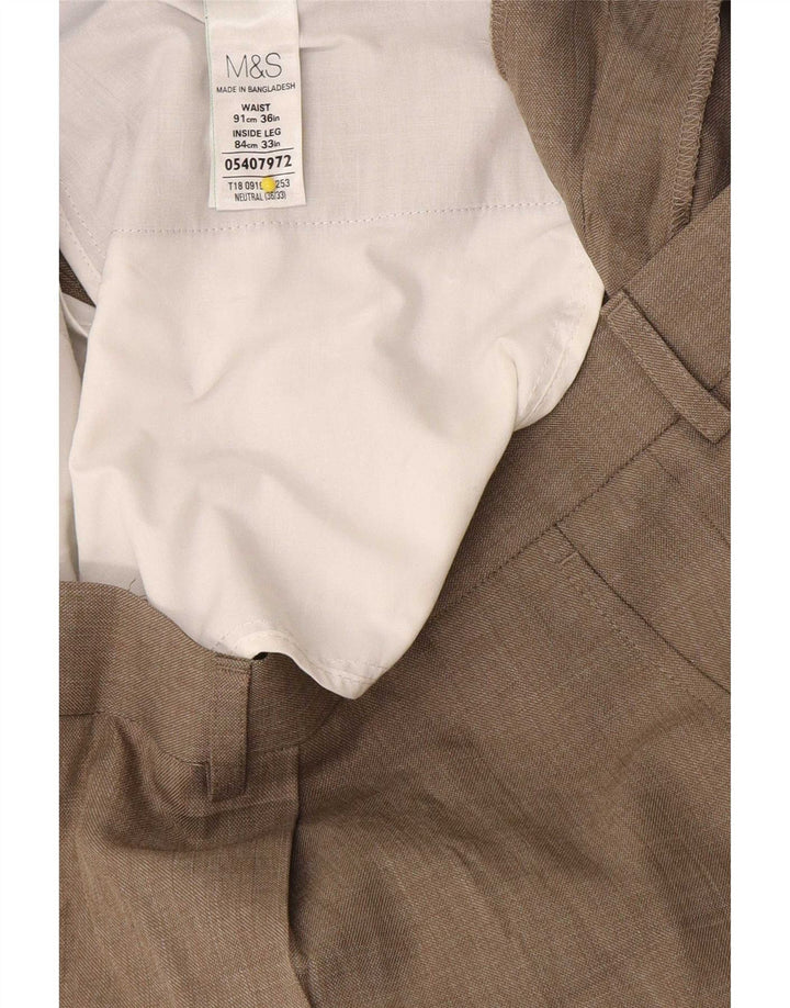 Marks & Spencer muške hlače s štipaljkama W36 L33 bež poliester