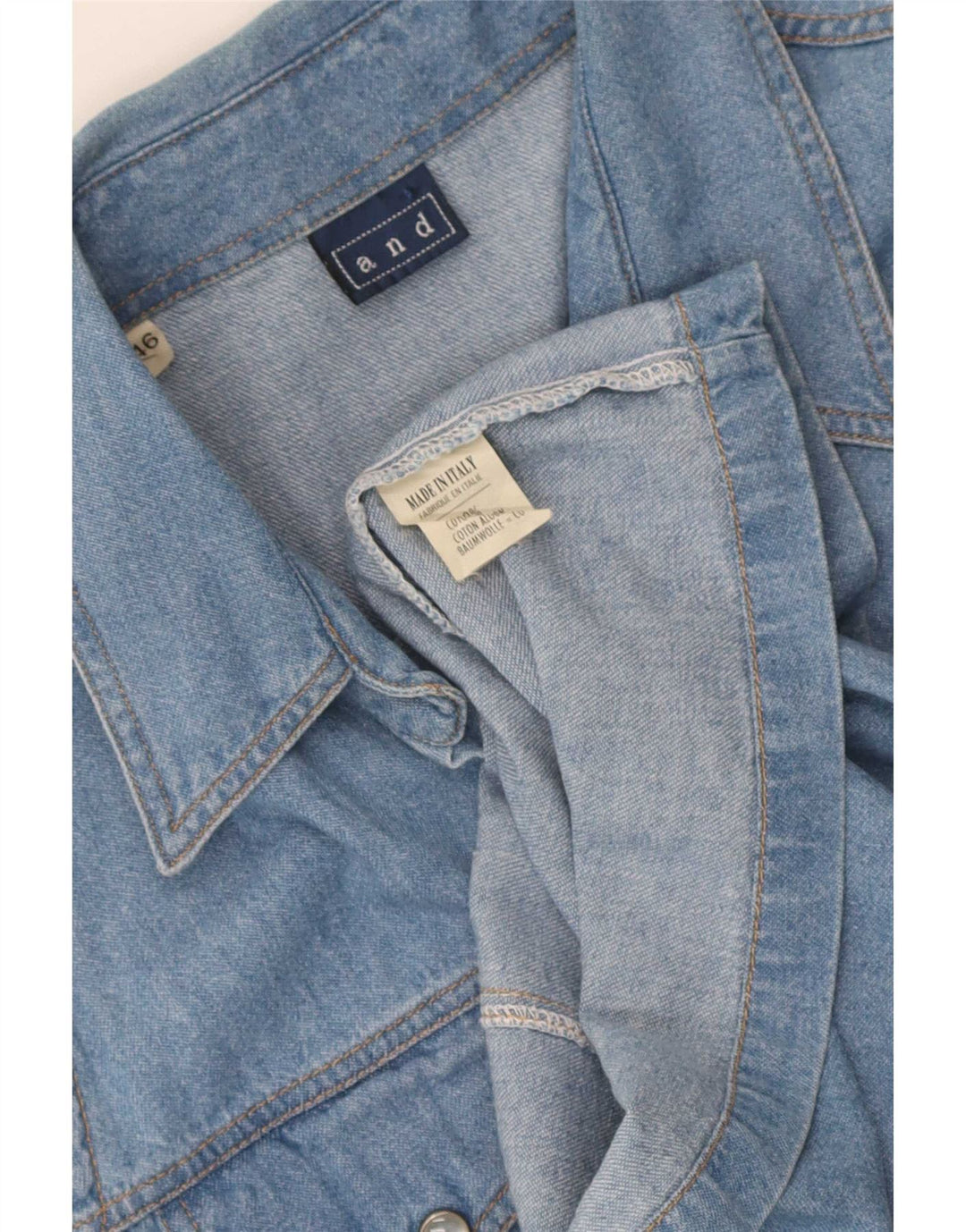I ženska traper košulja bez rukava IT 46 Large Blue Cotton