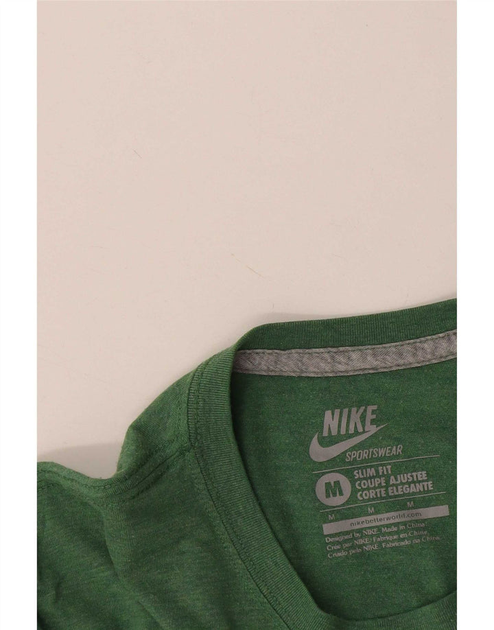 Nike muška uska majica kratkih rukava srednje zelene boje