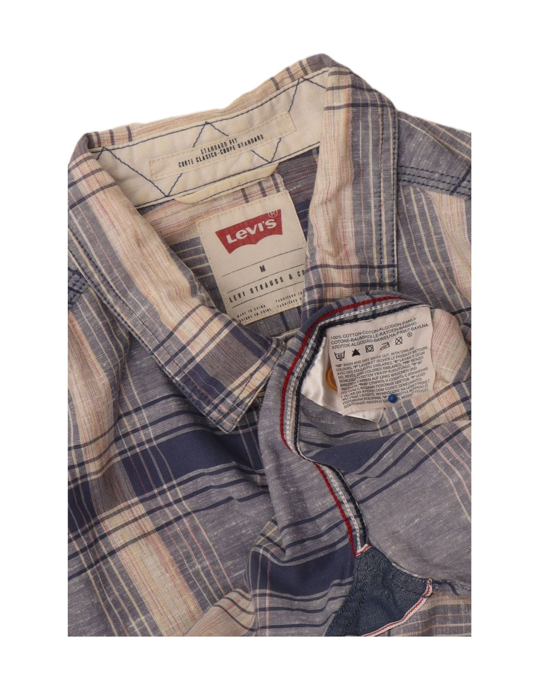 Levi's muška košulja Srednje plavi karirani pamuk
