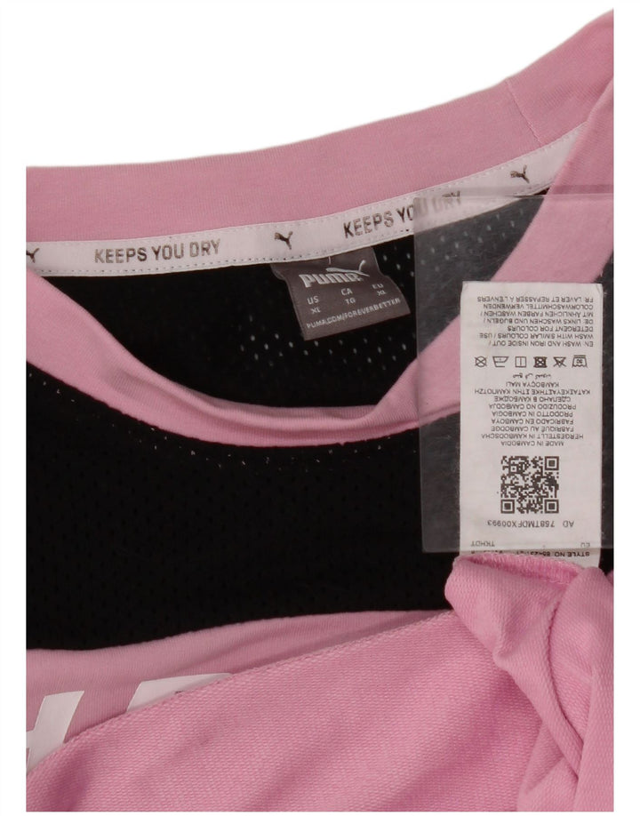 PUMA Ženska majica kratkih rukava s grafičkim motivima UK 18 XL Pink Colourblock Pamuk